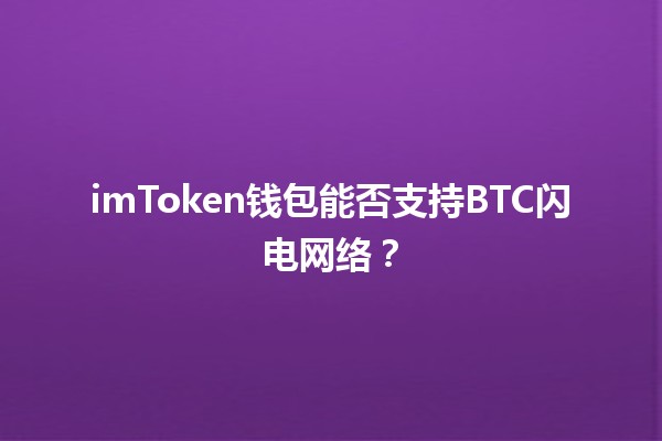 imToken钱包能否支持BTC闪电网络？💰⚡️